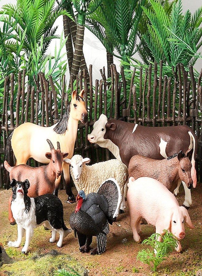 EOIVSH 15pcs Farm Animal Toys for 3 4 5 6 7 Years Old Toddlers Girls Boys, Plastic Toy Farm Animal Figurines Playset with Cow Horse Dog Cat and etc, Educational Learning Toys & Birthday Easter Gifts - Image 4